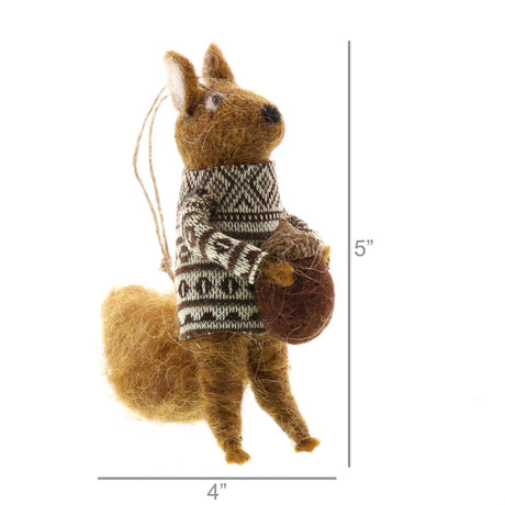 Felt Squirrel with Nut