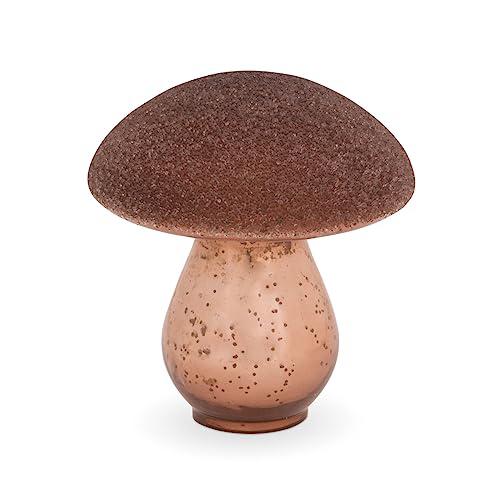 Beaded Brown Mushroom Glass (big)