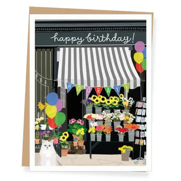 Card: Happy Birthday Flower Shop