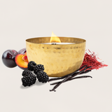 Blackberry & Saffron-Solid Brass 14oz Pure Soy Candle