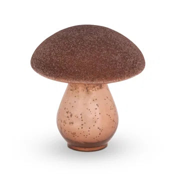 Beaded Brown Mushroom Glass(small)