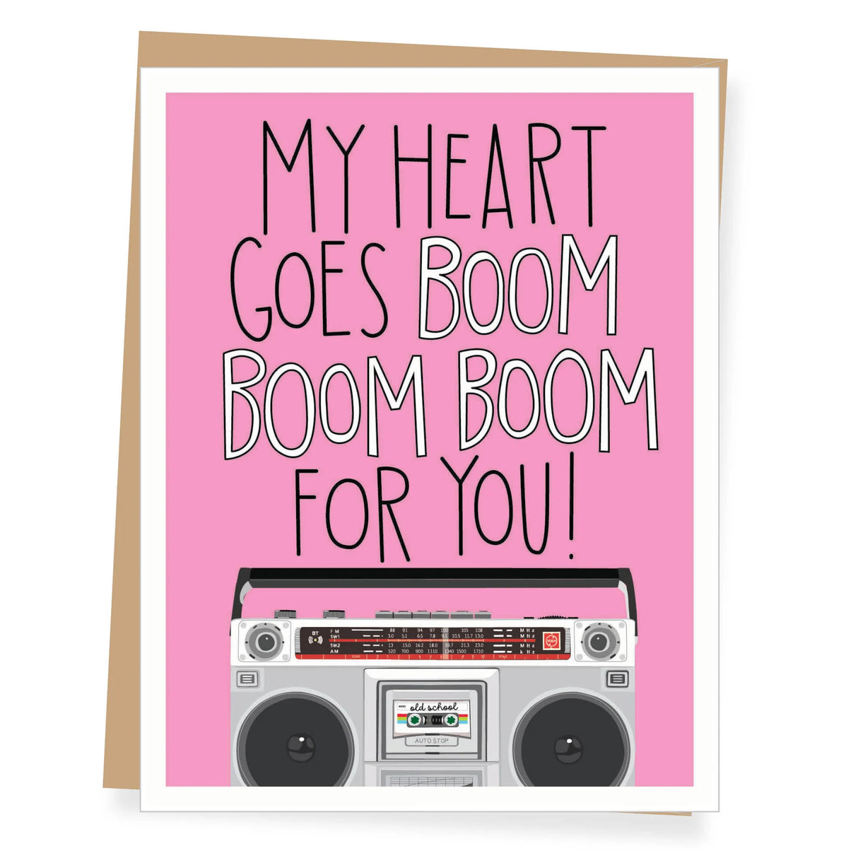 Card: My heart goes Boom Boom Boom for you