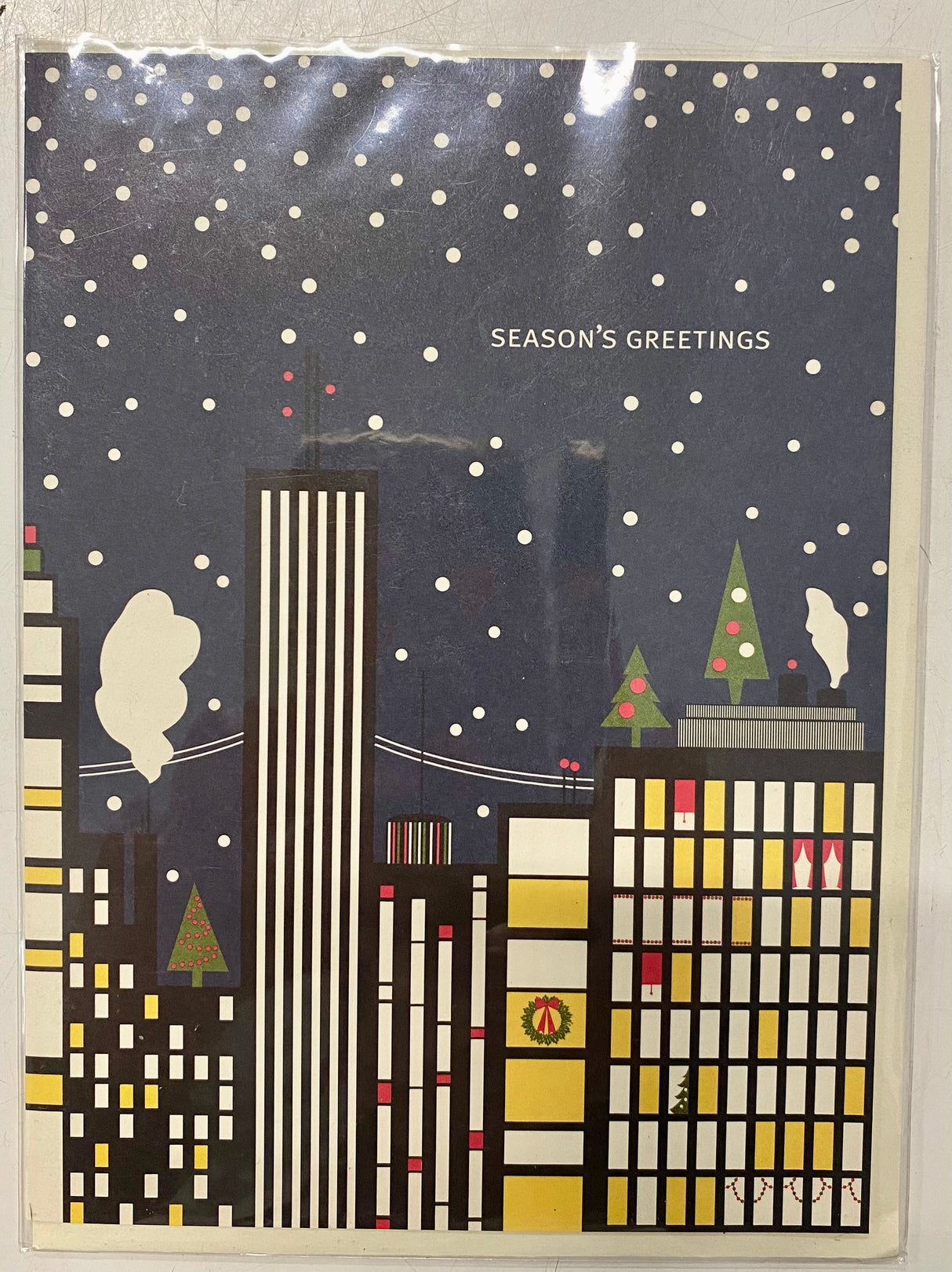 Card: Seasons Greetings Cityscape