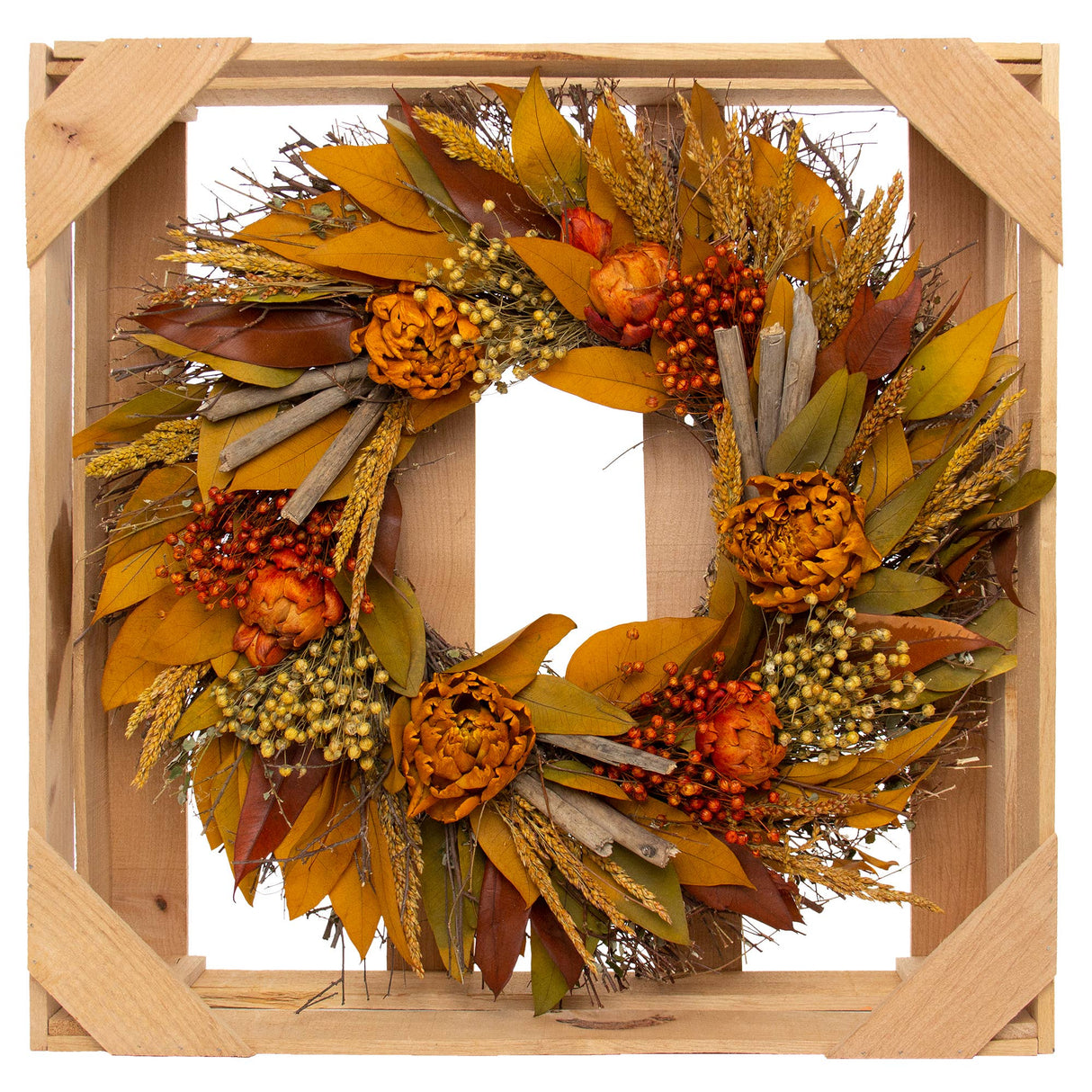 Wreath: Orange Artichoke