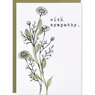 Card: With Sympathy Plantable