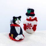 Sledding Kitty Ornament