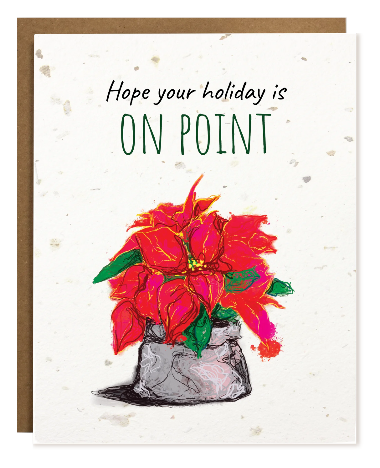 Card: Poinsettia Holiday Plantable