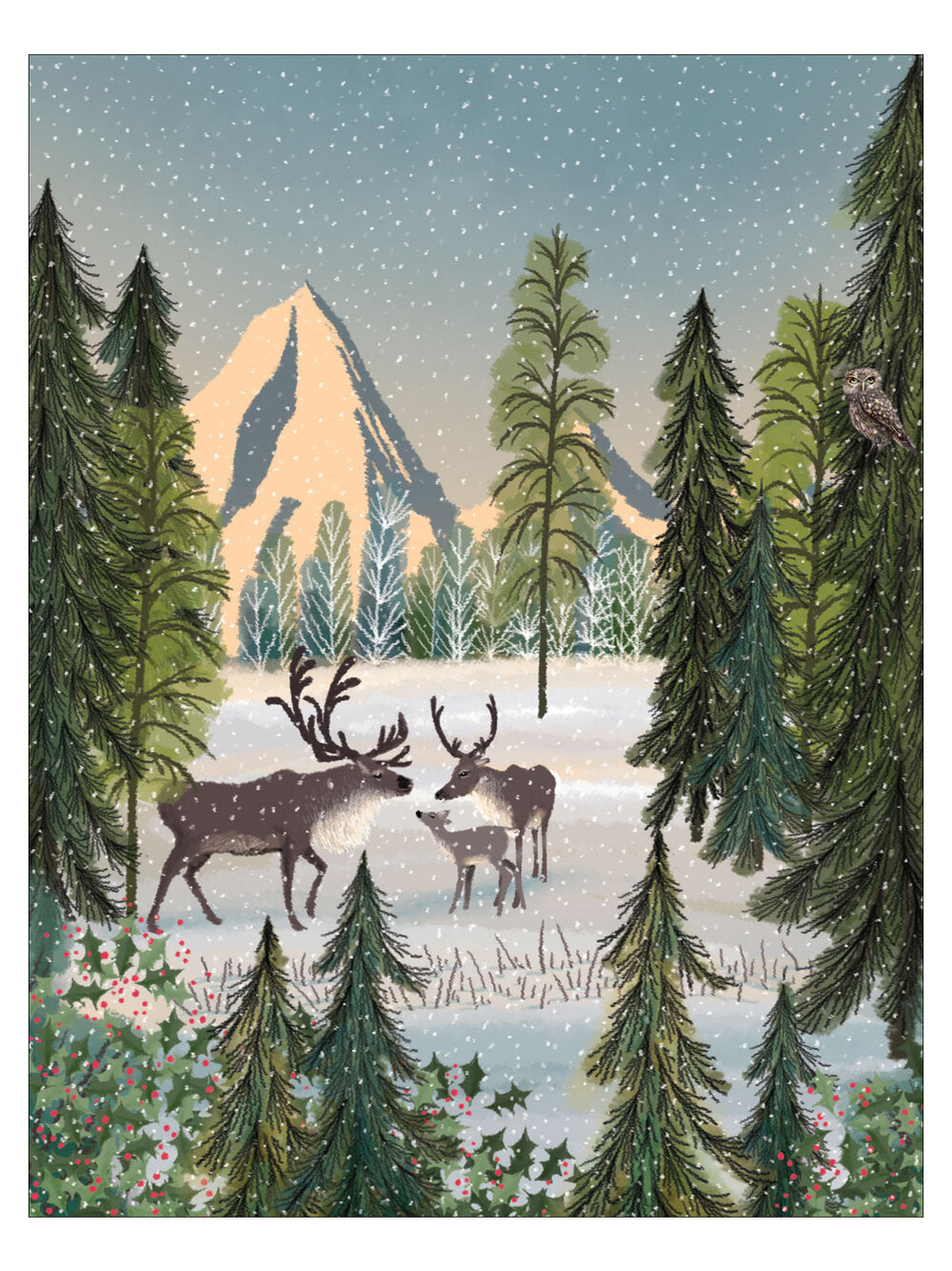 Card: Peaceful Reindeer