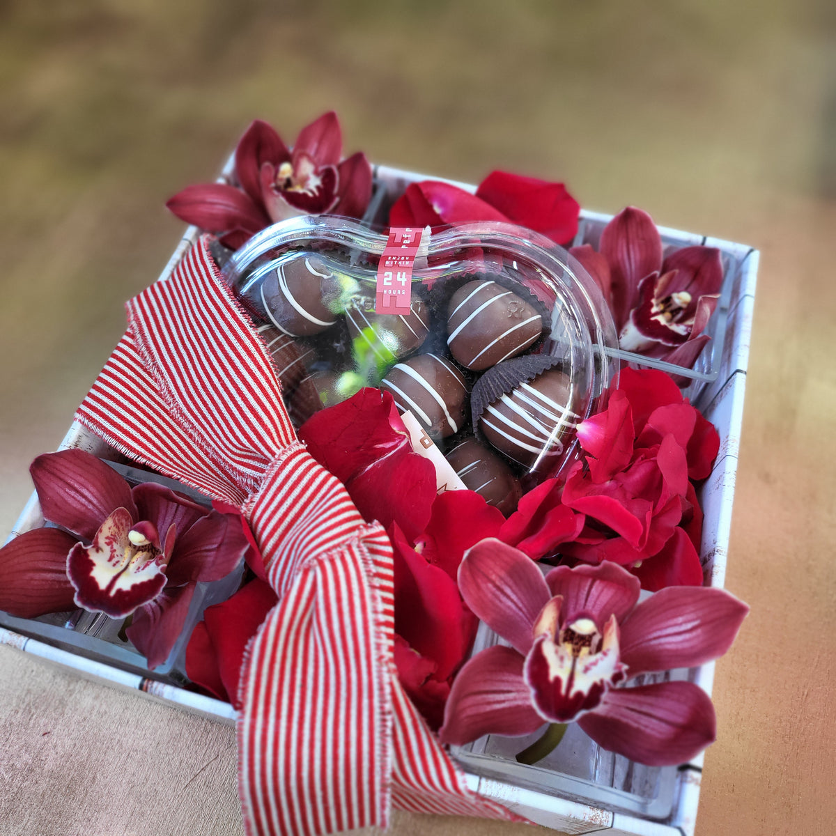 Crate: Luxe Chocolate Strawberries, Orchids and Petals – Native Flower ...