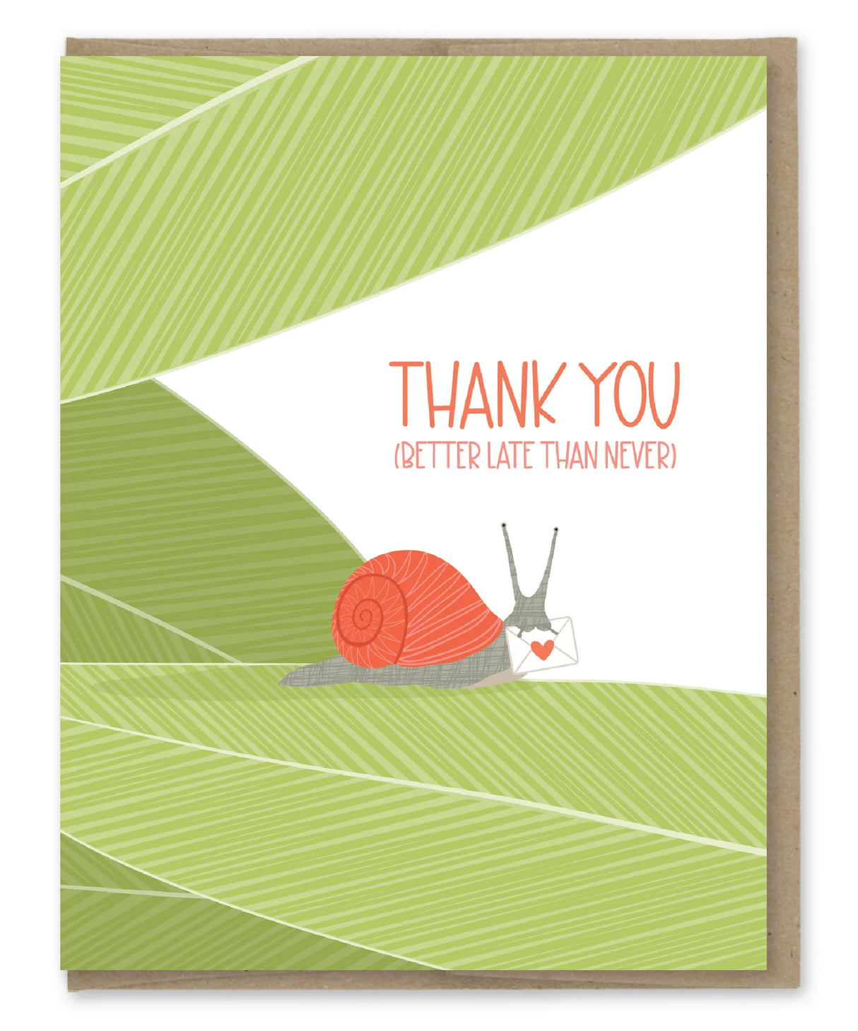 Card : Thank You , Better Late Than Never