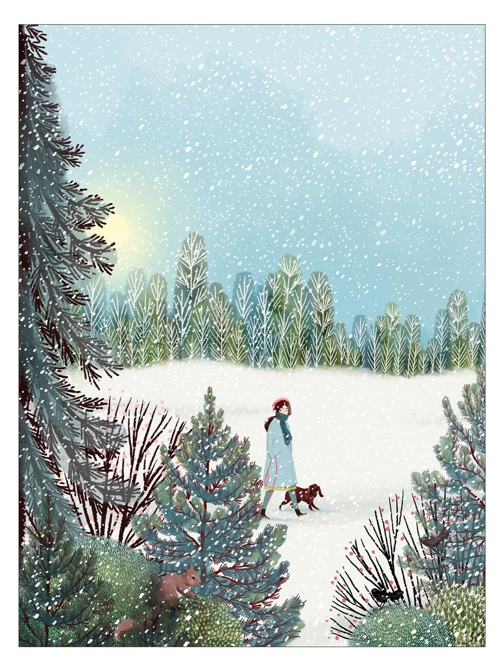 Card: Winter Walk