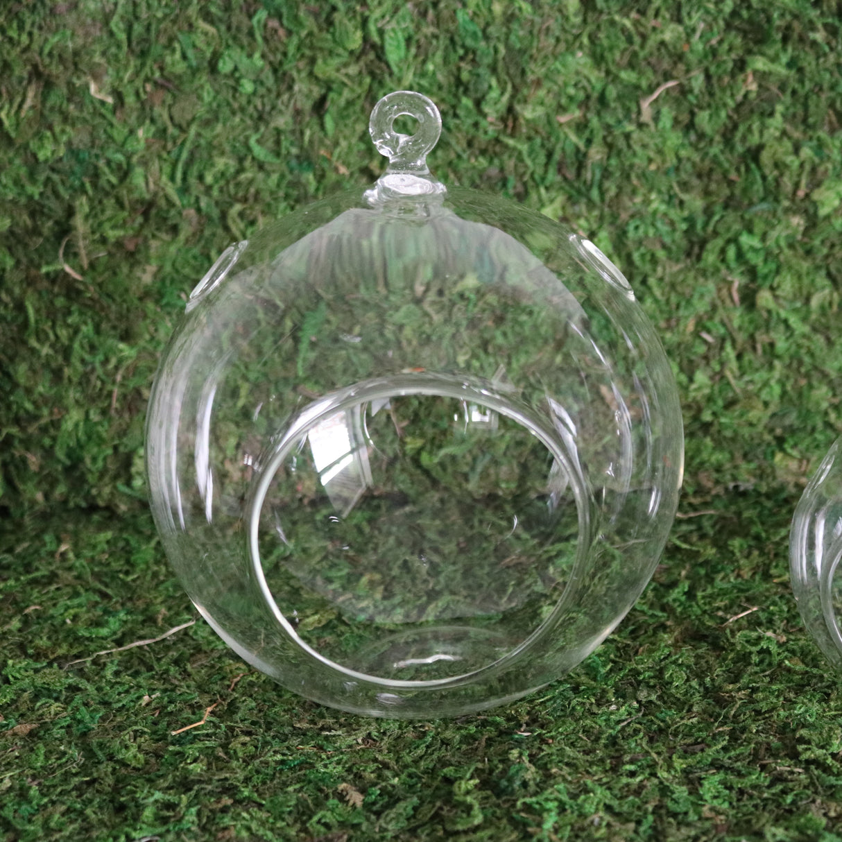 Hanging clear glass ball 5"